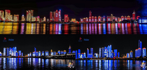 招商銀行青島燈光秀廣告 招商銀行青島燈光秀廣告